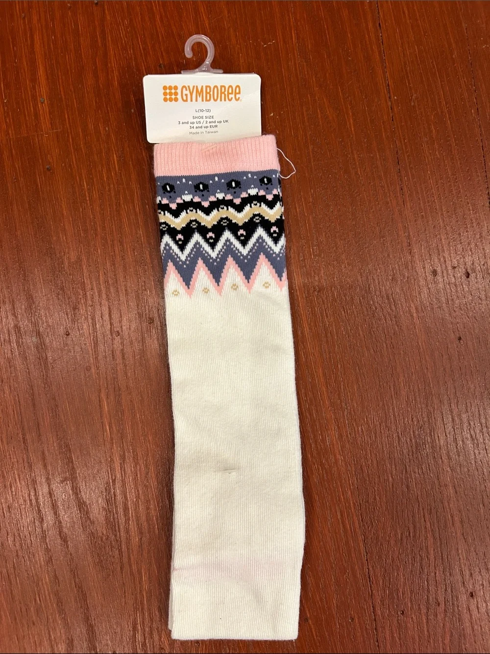 Gymboree Cream Fair Isle Yoke Sweater Dress with Pink, Navy & Gray Accents